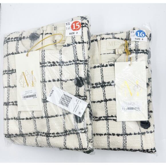 Mestiza New York Isolde Mini Dress 37TD04349CM Cream Black US 2 XS NEW NWT - Picture 12 of 12